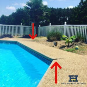 Uneven Pool Deck Repair with Polyfoam